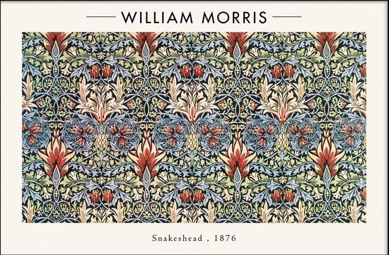 Walljar - William Morris - Snakeshead - Muurdecoratie - Poster met lijst