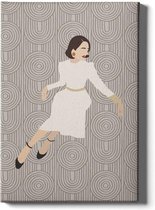 Walljar  - Sitting Woman - Muurdecoratie - Canvas schilderij