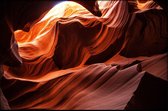 Walljar - Orange Waves - Muurdecoratie - Canvas schilderij