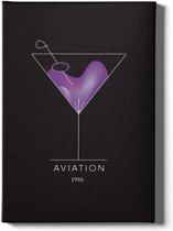 Walljar - Aviation Cocktail - Muurdecoratie - Canvas schilderij