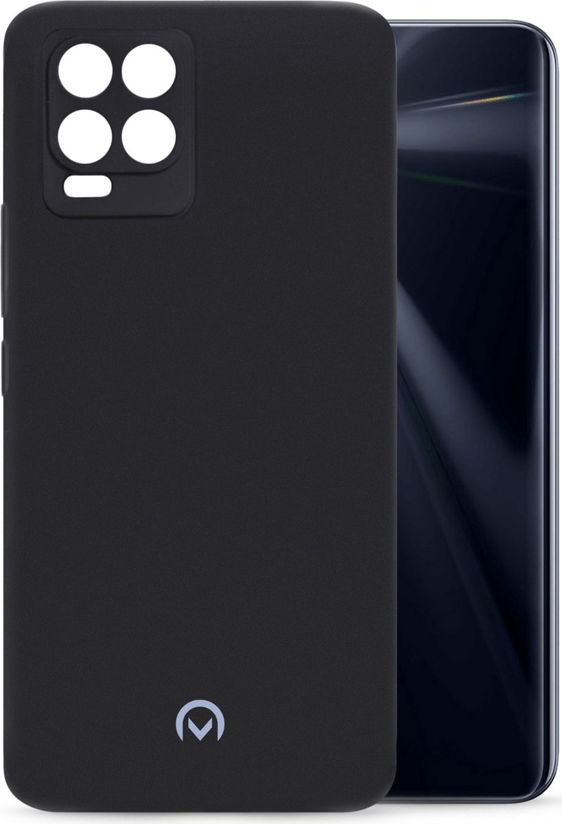 Mobilize Hoesje geschikt voor Realme 8 Telefoonhoesje Flexibel TPU | Mobilize Rubber Gelly Backcover | 8 Case | Back Cover - Matt Black | Zwart
