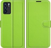 OPPO Reno 6 5G Hoesje - Mobigear - Classic Serie - Kunstlederen Bookcase - Groen - Hoesje Geschikt Voor OPPO Reno 6 5G