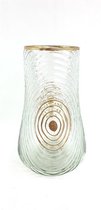 Glass Vase Vertigo Gold Inlaid 15*15*25cm