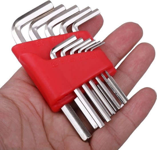 Jeu de 11 clés Allen - 1,2 mm à 6 mm - Pliable - Ensemble d' Outils -  Pratique pour le... | bol.com