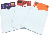 RFID pinpas creditcard hoesjes in 3 stuks wit / ID kaart beschermers / RFID Blocker / NFC Bankpas en Creditcard RFID Beschermhoesjes / RFID bankpas beschermer.