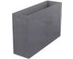 EDA - plantenbak - rechthoekig - 78,5 x29,5 x 60 cm - 46 liter -Volcania Stone - effect grijs
