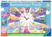 Ravensburger - Peppa Pig - Puzzel - Met klok en verstelbare wijzers - 60 stukjes.