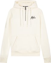 Malelions Men Virgil Half Zip - Off-White/Black