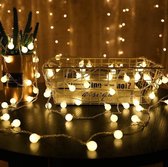 Lichtslinger - Voor Binnen en Buiten - 100 Lampjes - 9 Meter - Warm wit - Sfeer lampen - Feestverlichting - LED bolletjes - LED lichten kamer - Buiten LED’S - Camping LED - Lichtsnoer
