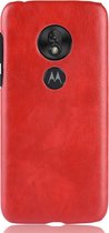 Motorola Moto G7 Play Hoesje - Mobigear - Excellent Serie - Hard Kunststof Backcover - Rood - Hoesje Geschikt Voor Motorola Moto G7 Play