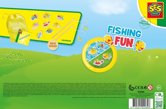 Thumbnail van een extra afbeelding van het spel SES - Vissen vangen - op de grond of in het water - inclusief hengels, vissen en handige bewaartas