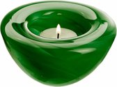 Kosta Boda - Atoll - Waxinelichthouder - Groen -  diameter 115mm