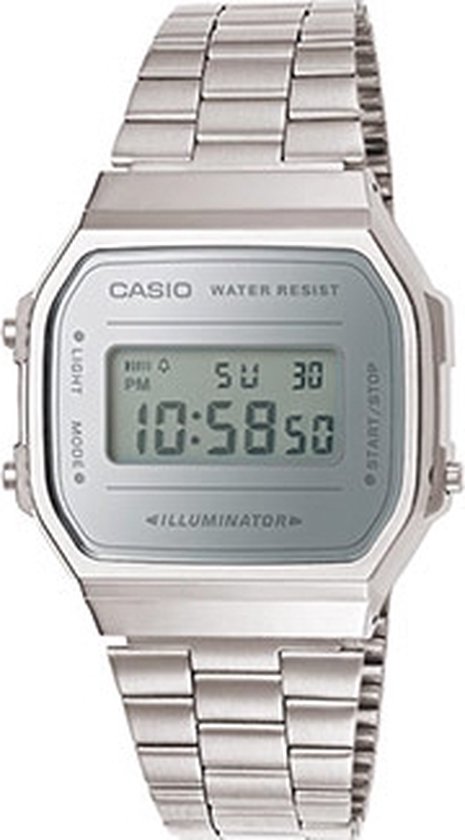 Foto: Casio vintage iconic a168wem 7ef unisex horloge 36 3 mm zilverkleurig