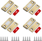Magneetsnapper / Platte magneten / 4 stuks / Zinaps / Magneet / Deurmagneet / Zelfklevende Deurmagneten / Magneet kastdeur / Kastdeuren magneet / Kabinet Magnetisch Ultra Dun / Zilveren magne