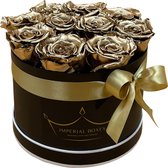 Flowerbox Longlife Rozen - Imperial Gold - Klein Zwart
