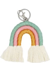 STUDIO Ivana tashanger regenboog - sleutelhanger gekleurde regenboog - macramé tashanger - kleur 016