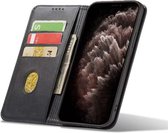 Smartphonica iPhone 11 Pro leren hoesje met magnetische sluiting - Zwart / Kunstleer / Book Case
