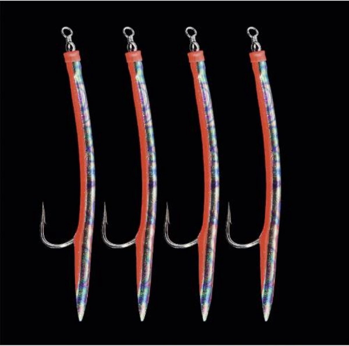Gummimack rood hologram Haakmaat 10/0 17cm 7