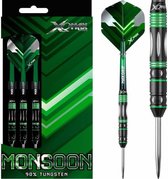 XQMax - Monsoon - darts - 24 gram - dartpijlen - 90% tungsten - steeltip