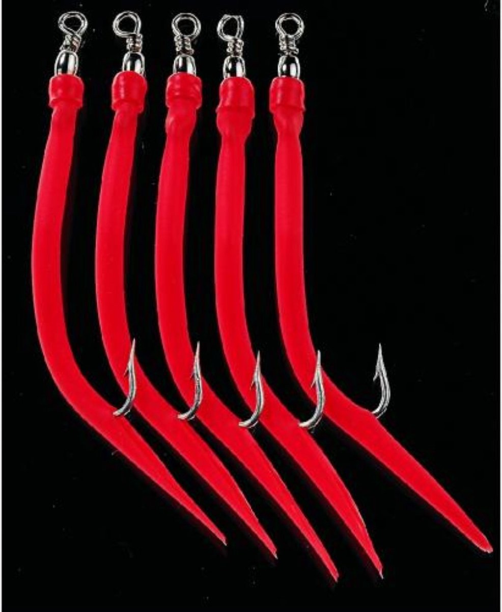 Gummimack rood Haakmaat 6/0 12cm