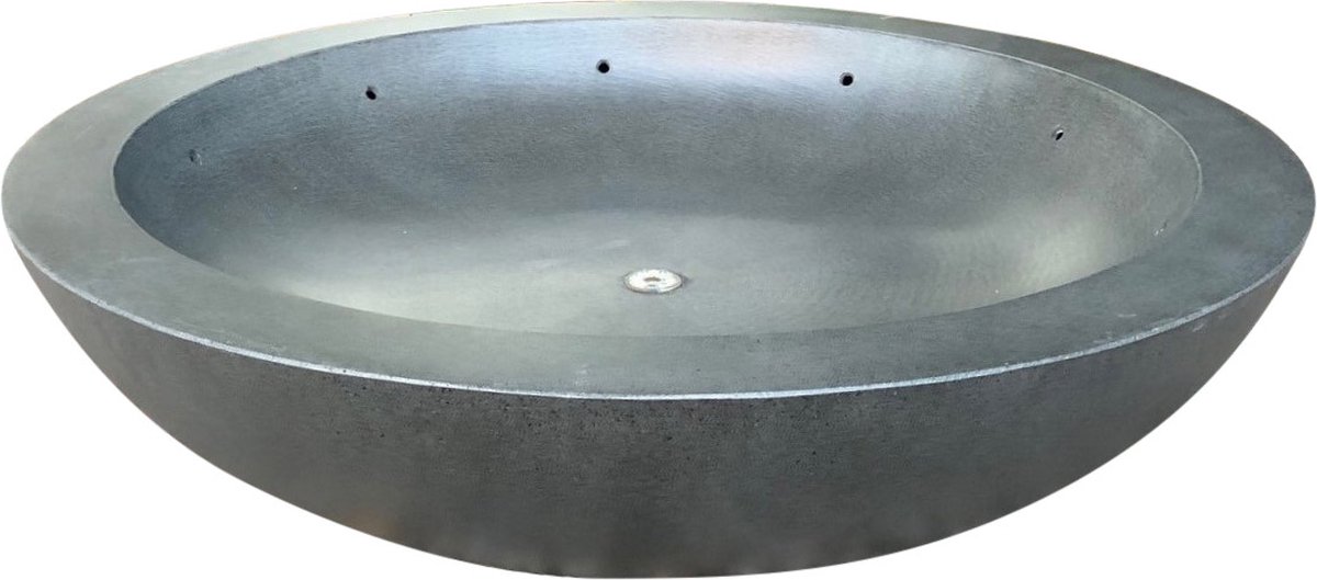 In & Out Deco waterornament - fontein waterschaal - fiberstone donker grijs