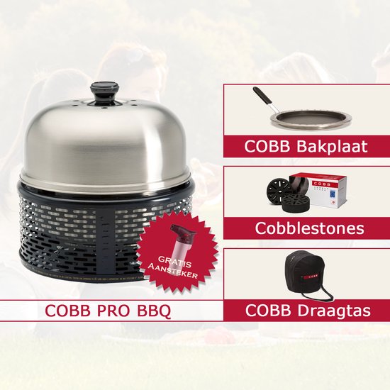 Cobb Pro Combi Deal - Bakplaat + Cobblestones