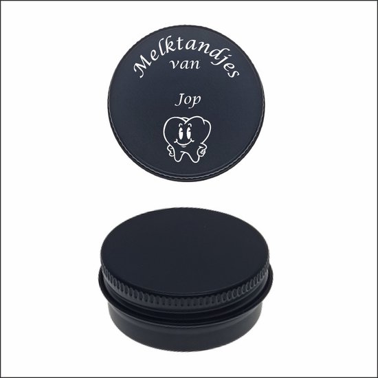 Boîte de conserve de dents de bébé avec gravure du nom - Jop