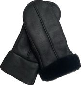 Dames Handschoenen -Leren Handschoen - Hoge kwaliteit Schapenleer - Winter - Extra warm - Zwart - Maat M
