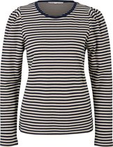 TOM TAILOR striped puff sleeve tee Dames T-shirt - Maat M