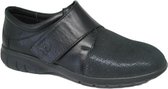 Fischer Dames Schoen Stretch Leer Klitband 18103 - Zwart - 37