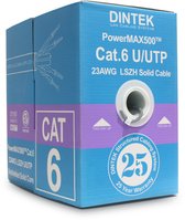 DINTEK - 305m kabel - CAT6 - U/UTP LSZH - Dca - grijs - 1101-04046