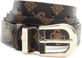 GUESS Briana Adjustable Mocha Logo Riem -L - Bruin -