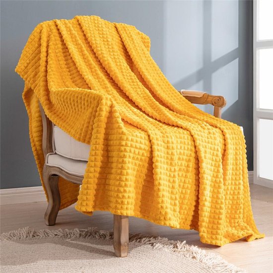 Exclusivo Mezcla Deken, Fleece Dekentje, van Zachte Fluwelen Stof, Zacht en Warm voor Bank of Bed, Alle Seizoenen, 130x150 cm, Grijs
