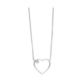 Skagen Dames Stainless Steel Glass Stone ketting One Size 88460626