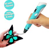 Lubelle 3D Pen Starterspakket + Boek met Sjablonen + 60 Meter Filament/10 Kleuren Vullingen - 3D Pen Starterskit - 3Doodler - vullingen -