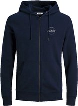 Jack & Jones Dusty Hoodie Zipper Navy (Maat: 4XL)