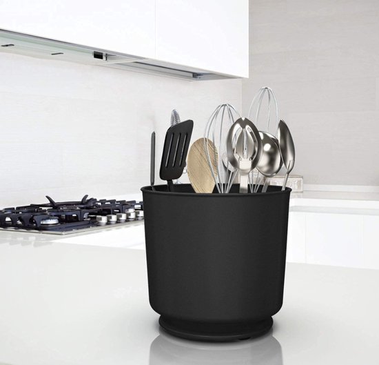 1/2 Keukengerei Houder, 360 Graden Roterende 6 Haken Keuken Gereedschap Hanger | Aanrecht Lepels Opslag, Staande Keukengerei Houder, Kookgerei Stand Organizer Rack voor Lepel