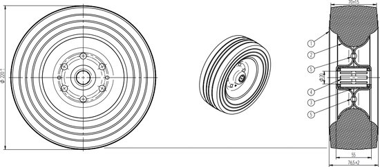 WIEL LOS (KUNSTSTOF) 160*40 TBV NEUSWIEL 35MM | K&W Tools