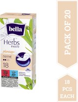 Bella Herbs Inlegkruisje Plantago Normaal (18 stuks-in 1 pak), Kruid Plantago, Ademend, Geen Parfum, Hoogwaardige kwaliteit 18 stucks