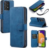 Dg.ming Retro boekmodel hoesje Samsung Galaxy A53 - Blauw