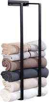 INODORO - Handdoekenhouder - Handdoek rek - Industrieel - Zwart