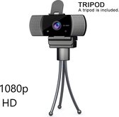 Webcam - OP VOORRAAD - HD - 1080P - Microfoon - Verstelbare lens - Thuiswerk - Meeting - vergadering - zakelijk bedrijf - PC - USB