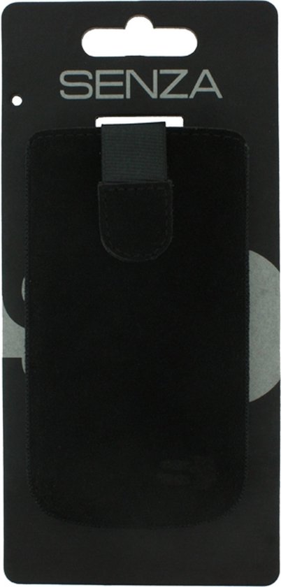 Foto: Hoesje senza slide serie echt leer insteekhoes night black hoesje geschikt voor