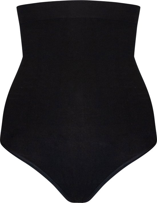 MAGIC Bodyfashion High Waist Comfort Thong Dames Corrigerend ondergoed Zwart - Maat XL