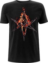 Bring Me The Horizon Heren Tshirt -XL- Flaming Hex Zwart