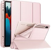 Samsung Galaxy Tab S8 Plus - S7 FE & Tab S7 Plus Hoes Licht Groen - Tri Fold Tablet Case - Smart Cover