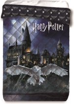 Harry Potter Bed-sprei-deken-quilt- Hedwig - Hogwarts- Zweinstein- 140 x 200 cm - Polyester