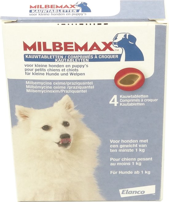 Foto: Milbemax ontworming kauwtabletten hond 1 5 kg 4 tabletten