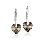 Montebello Oorbellen Lily HZ41 - Swarovski® Hart - 925 Zilver Gerhod. - Ø10mm - 25mm