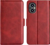 OnePlus Nord N20 Hoesje, MobyDefend Luxe Wallet Book Case (Sluiting Zijkant), Rood | GSM Hoesje / Telefoonhoesje Geschikt Voor: OnePlus Nord N20